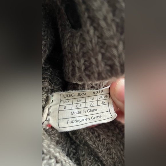 UGG Australia Sock Boot Gray Fabric Pull On Women Size 8 - Picture 7 of 8